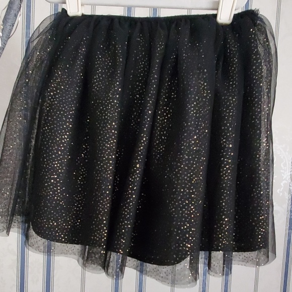 Cat & Jack Girls Gold Glitter Black Tulle Skirt - Picture 4 of 6